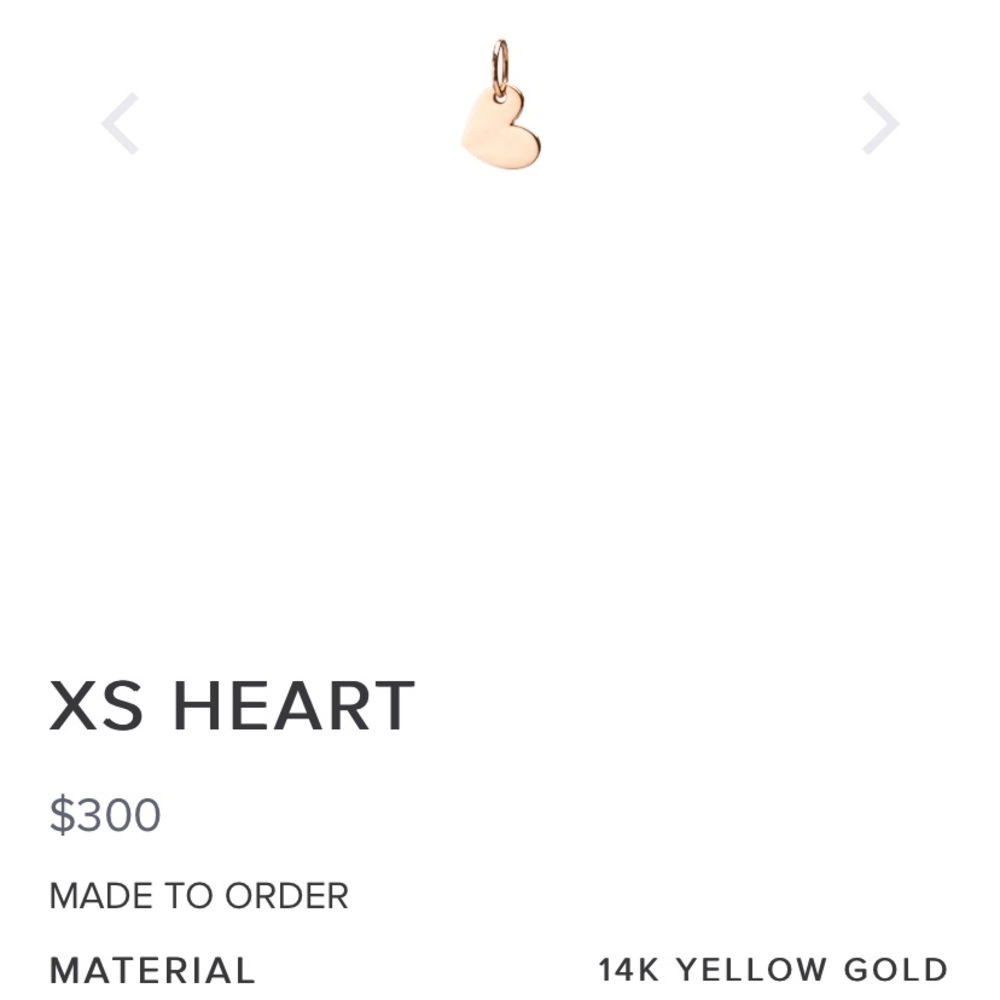 Jennifer Fisher xs heart engraved charm